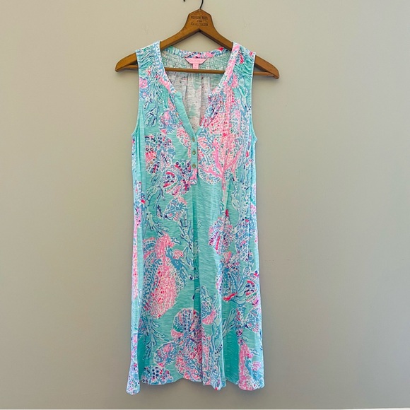 Lilly Pulitzer Sleeveless Essie Dress Fansea Print Size Small - Picture 2 of 10